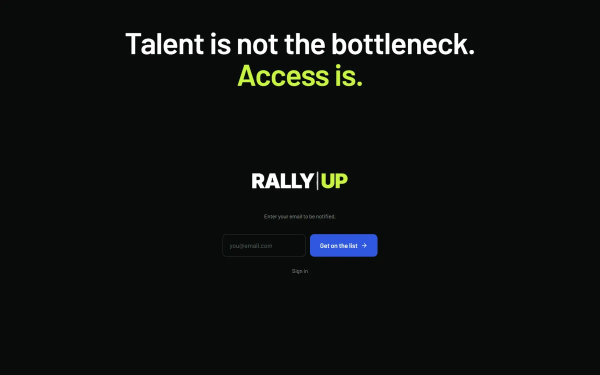 Rally UP website